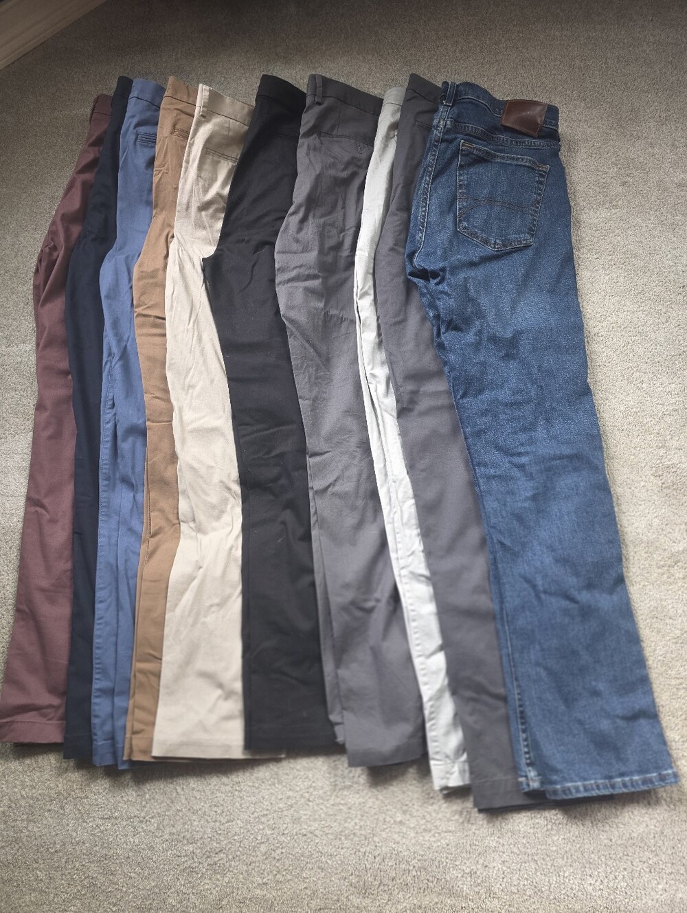 Massive Men’s Express Clothing Chino & Hollister Denim Bundle - 9 Pairs Total!